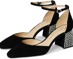 Fulian Ankle Strap Block Heel Pump