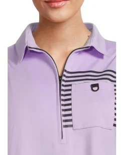 Full Button Front Sleeveless Polo