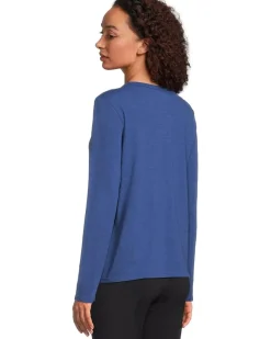 Garment Dye Tees - Long Sleeve V-Neck Knit Top