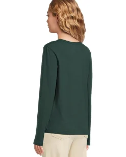 Garment Dye Tees - Long Sleeve V-Neck Knit Top