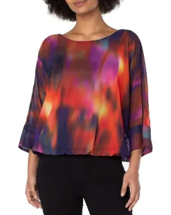 Gathered Hem Dolman Tie-Back Top