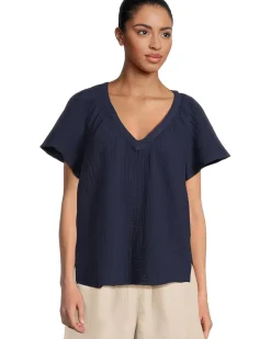 Gauze Flutter Sleeve Top