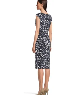 Geo Pebble Side Ruche Dress