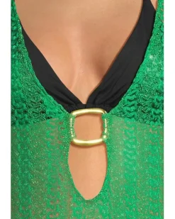 Golden Crochet Buckle Tunic