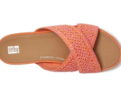 Gracie Woven Cross Slides