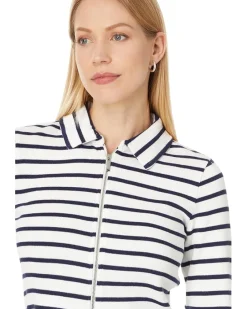 Grill Long Sleeve Zip Top Stripe