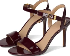 Gwen Crinkle Patent Leather Sandals