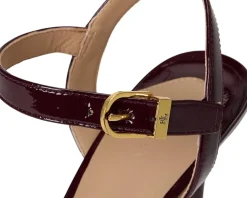 Gwen Crinkle Patent Leather Sandals