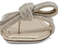 Hadley Leather Bow Flat Sandals