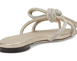 Hadley Leather Bow Flat Sandals