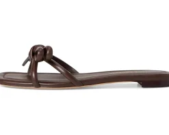 Hadley Leather Bow Flat Sandals