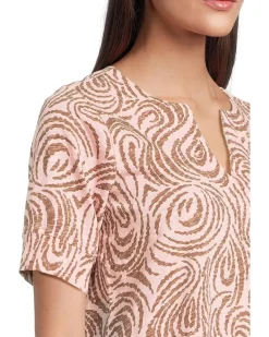 Half Sleeve Split Neck Tee