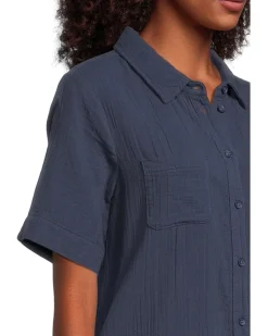 Half Sleeve Swing Shirt Dress