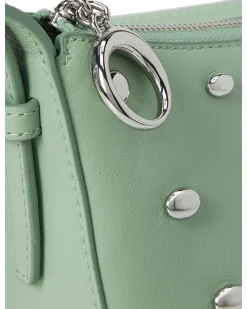 Halo Studded Fine Grain Leather Crossbody