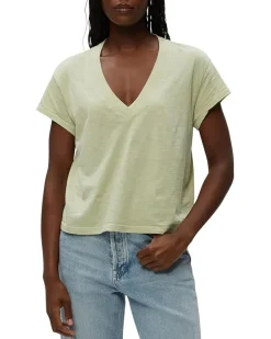 Harlan Cropped V-Neck Tee