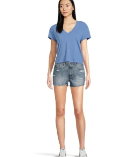 Harlan Cropped V-Neck Tee