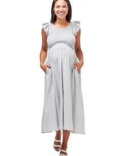 Harper Smocked Maternity Dress