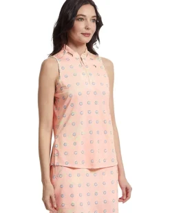 Heavy Metal Print Sleeveless Top