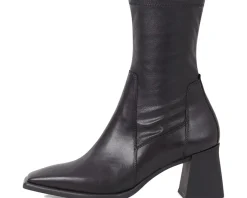 Hedda Leather Short Stretch Bootie