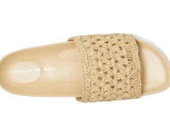 Henri Crochet Raffia Band Footbed Sandals