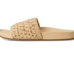 Henri Crochet Raffia Band Footbed Sandals