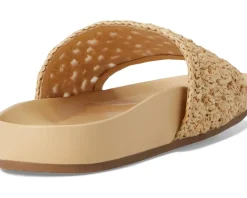 Henri Crochet Raffia Band Footbed Sandals