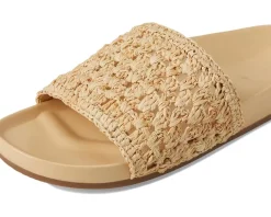 Henri Crochet Raffia Band Footbed Sandals