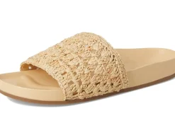 Henri Crochet Raffia Band Footbed Sandals