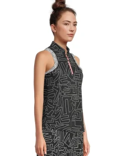Hieroglyphics Print Sleeveless Top