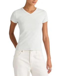 High V Ribbed Baby Tee