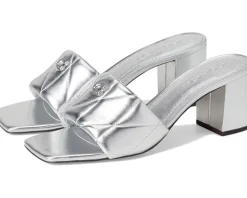 Holly Block Heel Sandals with Quilting