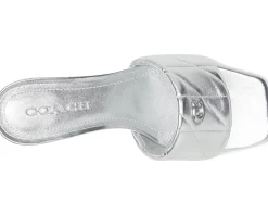 Holly Block Heel Sandals with Quilting