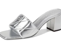 Holly Block Heel Sandals with Quilting