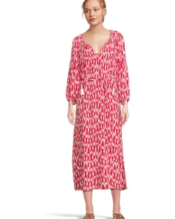 Ikat Stripe Midi Dress