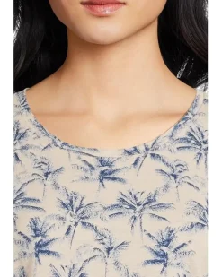 Indigo Palms Printed Short Sleeve Tee