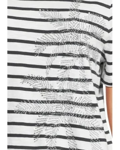 Indigo Palms Stripe Lux Tee