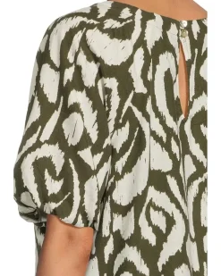 Inlet Ikat Short Sleeve Blouse