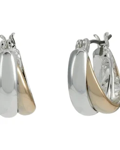 Interlocking Huggie Hoop Earrings