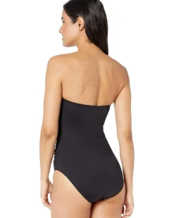Island Goddess Ruffle Bandeau Mio One-Piece Swimsuit