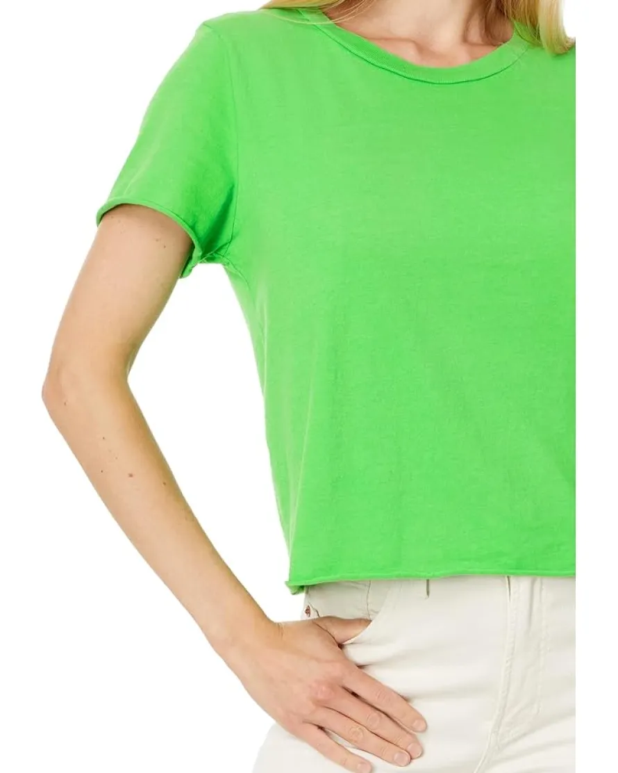 Jackie Raw Edge Crew Neck Tee