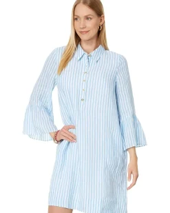 Jazmyn 3/4 Sleeve Linen Tunic Dress