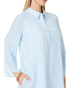 Jazmyn 3/4 Sleeve Linen Tunic Dress