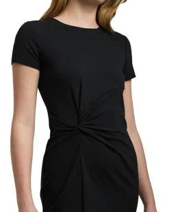 Jersey Twist-Front Midi Dress