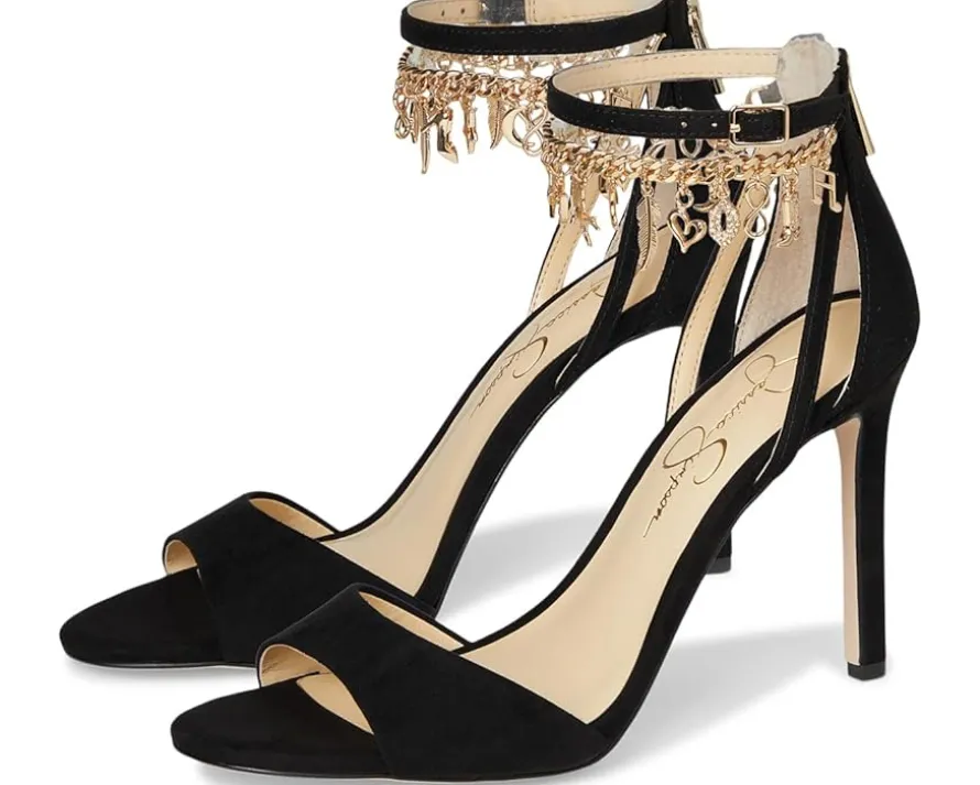 Jetser Chain Medallion Heeled Sandals