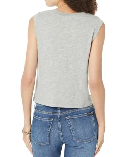 Johnnie Cropped Crew Neck Tank w/Rib Trim
