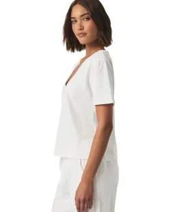 Kacey Crochet V-Neck Tee