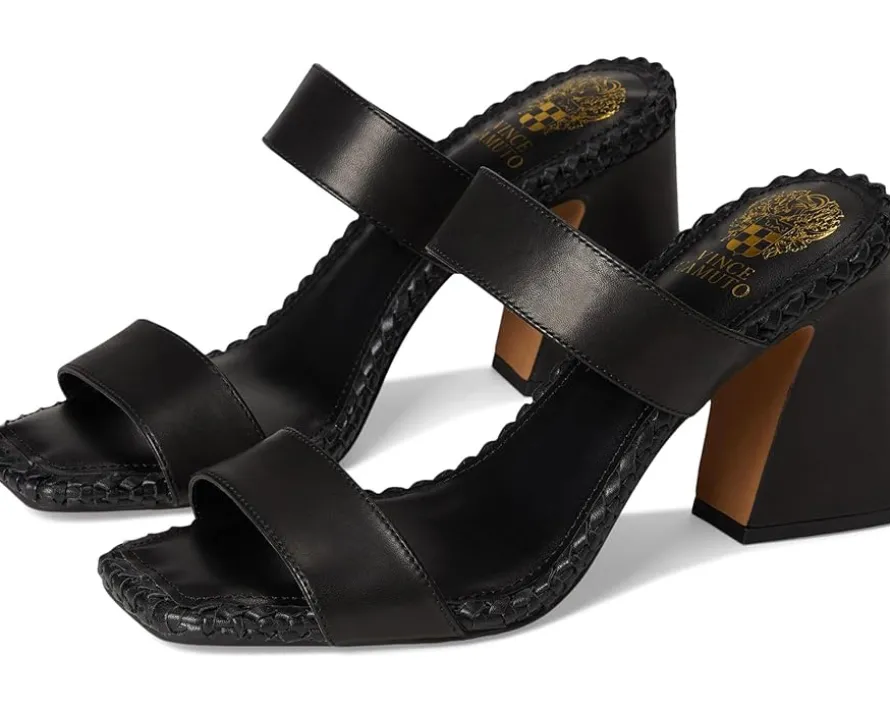 Kaden Stitched Block Heel Mule Sandals