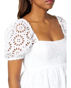 Kay Short Sleeve Eyelet Dress
