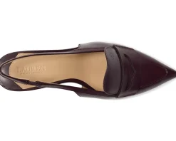 Khloe Leather Slingback Loafers Pumps