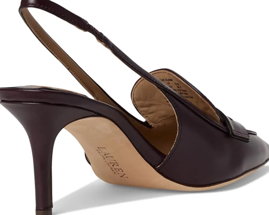 Khloe Leather Slingback Loafers Pumps